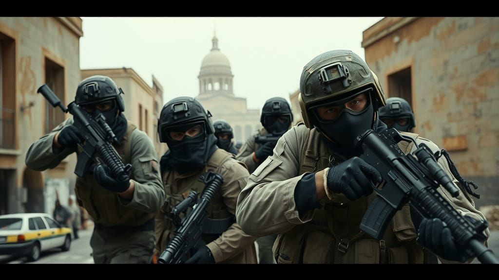 Intense Counter Strike Action: Cinematic Film Still