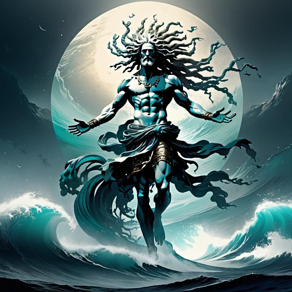 Dynamic Neptune, God of the Waves, Cinematic View