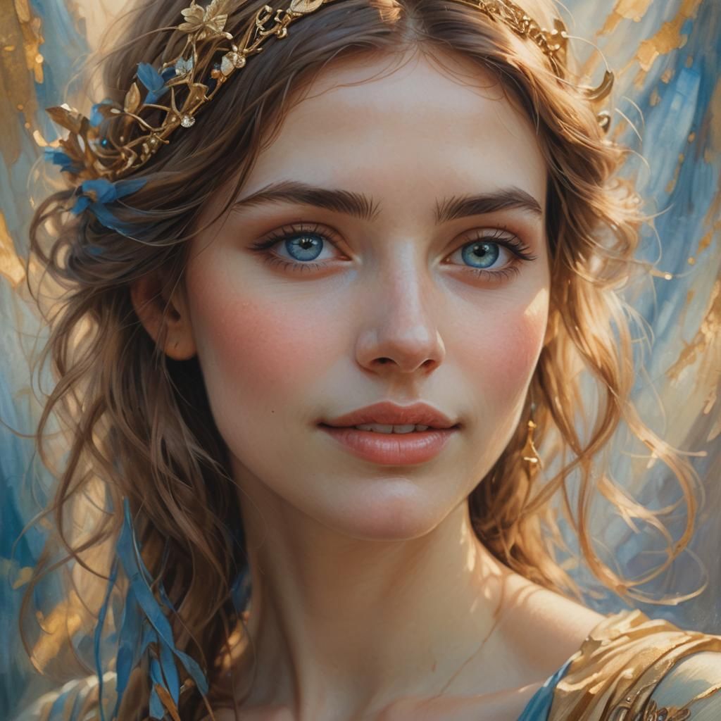 Enchanting Woman Portrait in Dreamy Ethereal Style