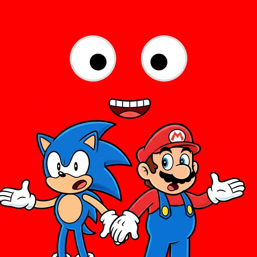 Sonic and Mario React to Googly Eyes in YouTube 2015 Style