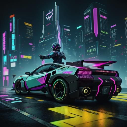 Cyberpunk Portrait in Neon Dystopia