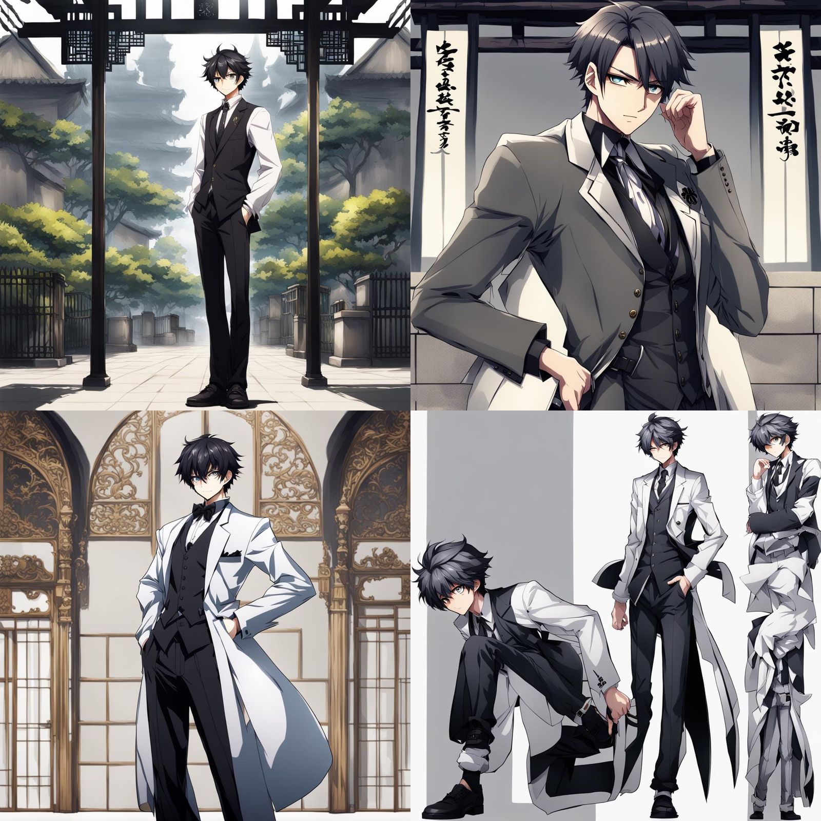 Anime Style Full Body Character Illustration