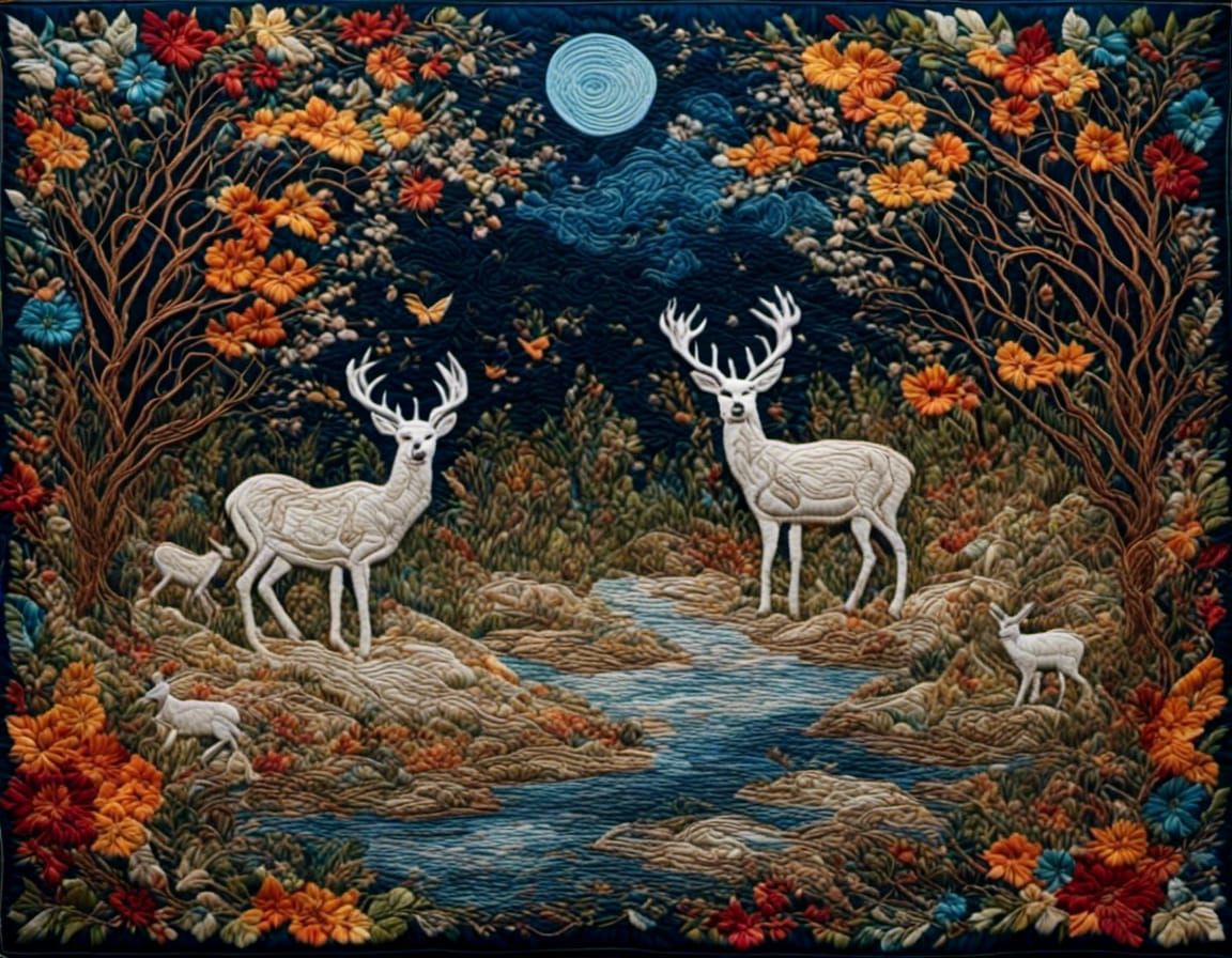 The rarely seen white deer