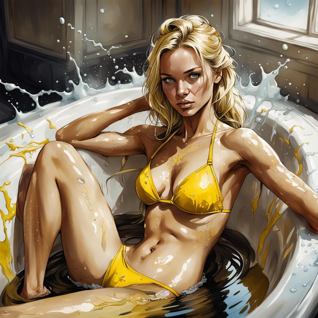 portrait of beautiful blond haired swedish girl in a free Ba...