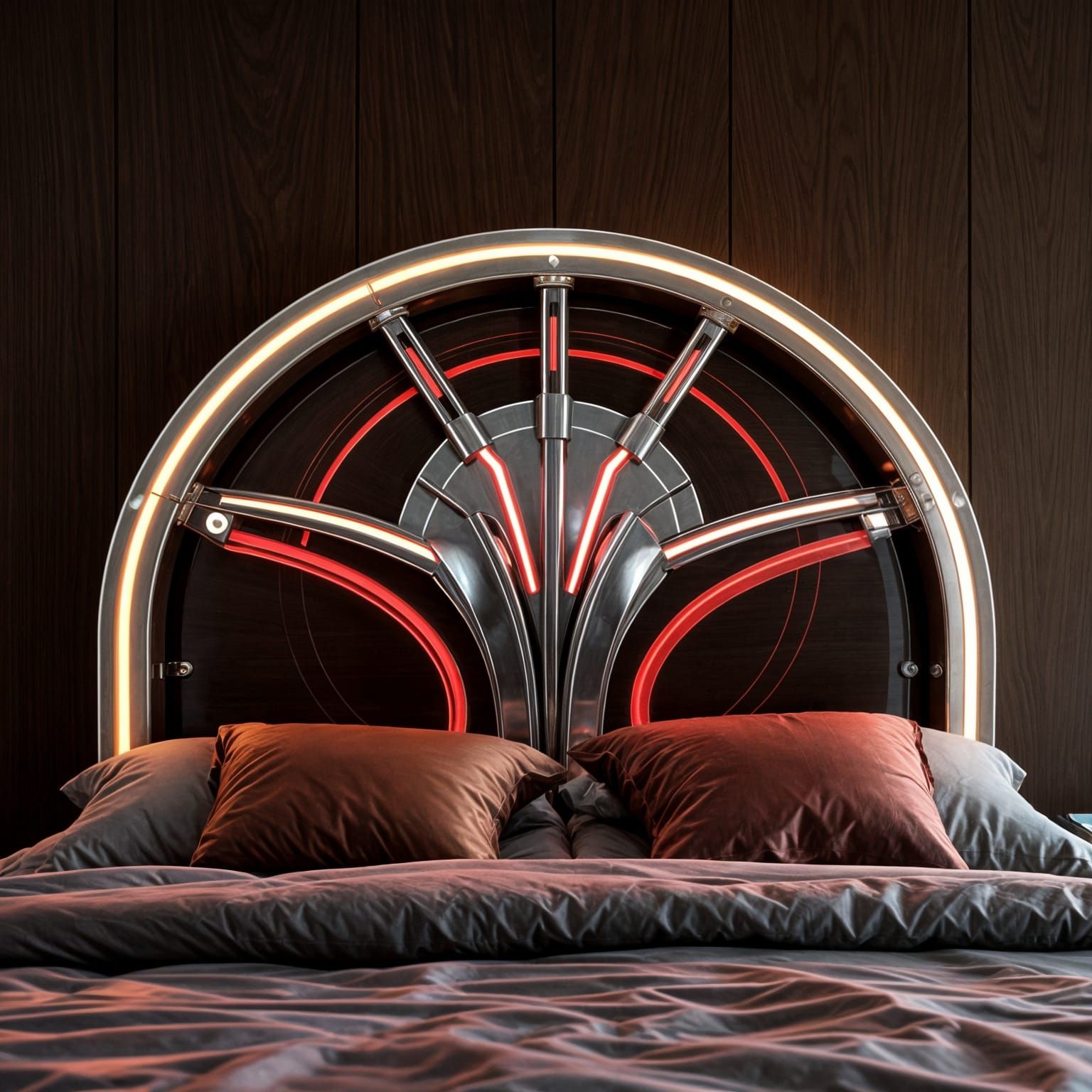Retrofuturistic Headboard Design