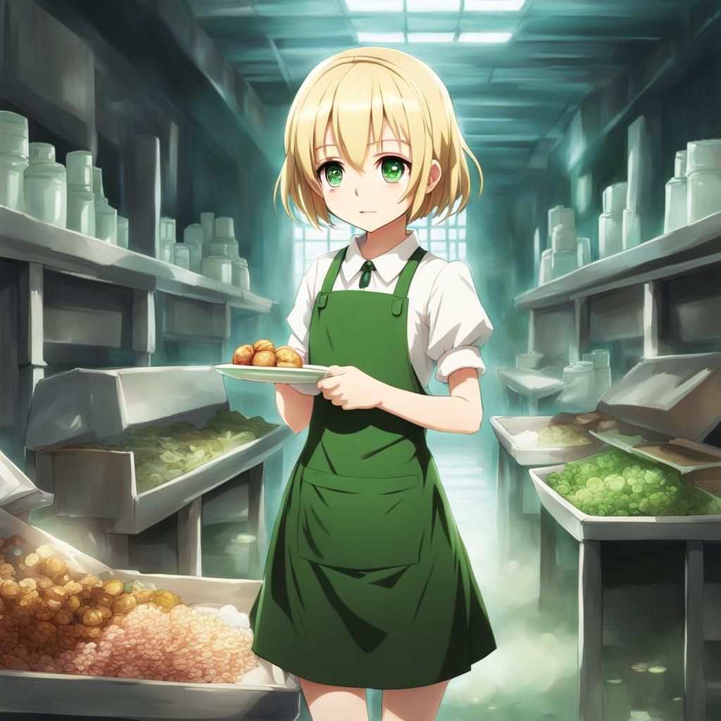Anime Style: Girl in White Dress in Morgue