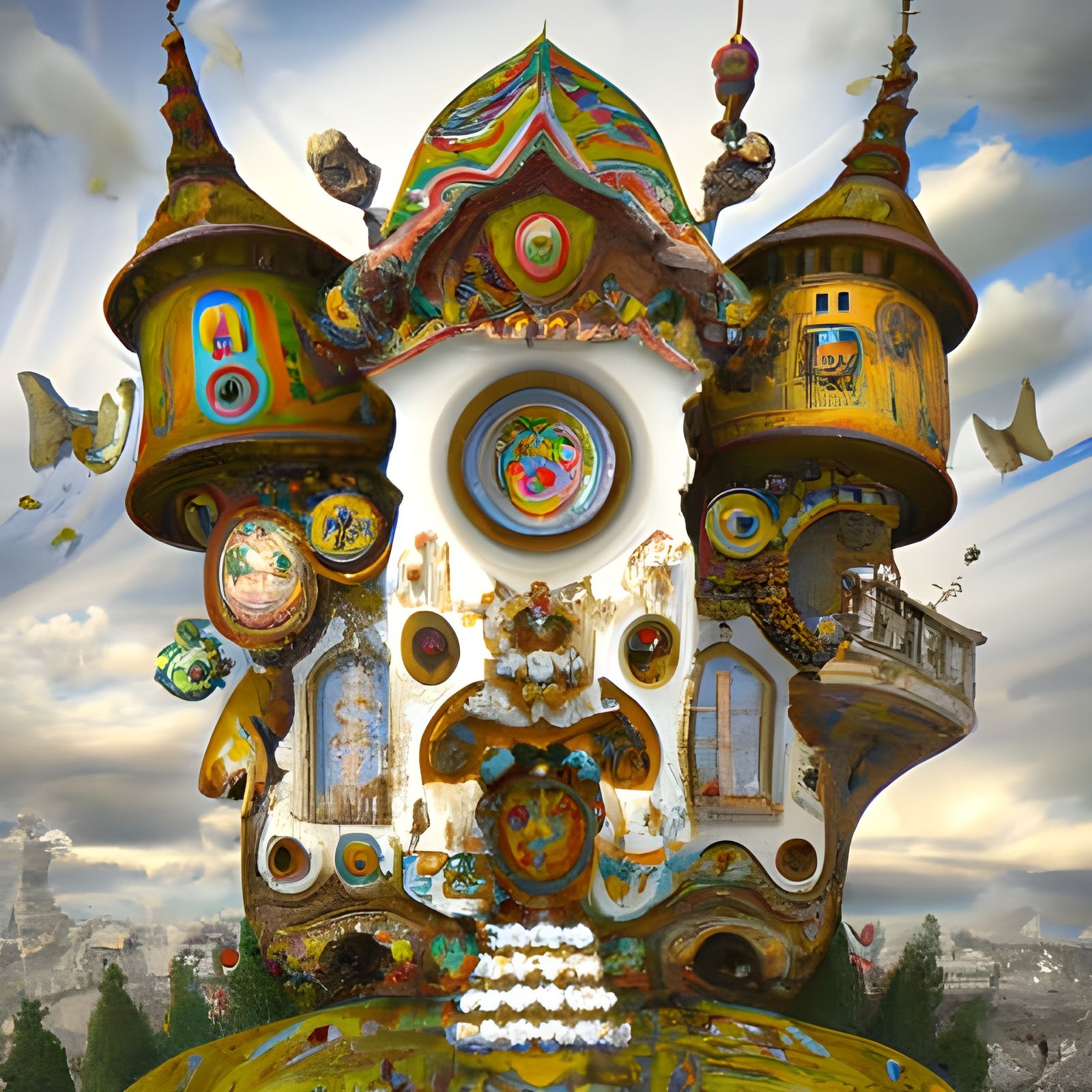 Psychedelic Lowbrow House in Surreal Abstract Style