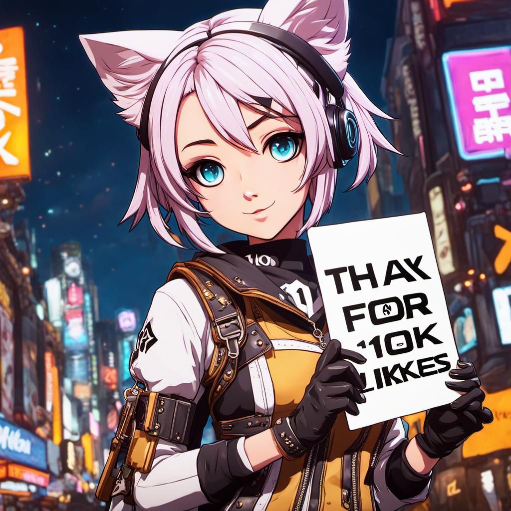 Kawaii Neko Girl Thanks You, Anime Style