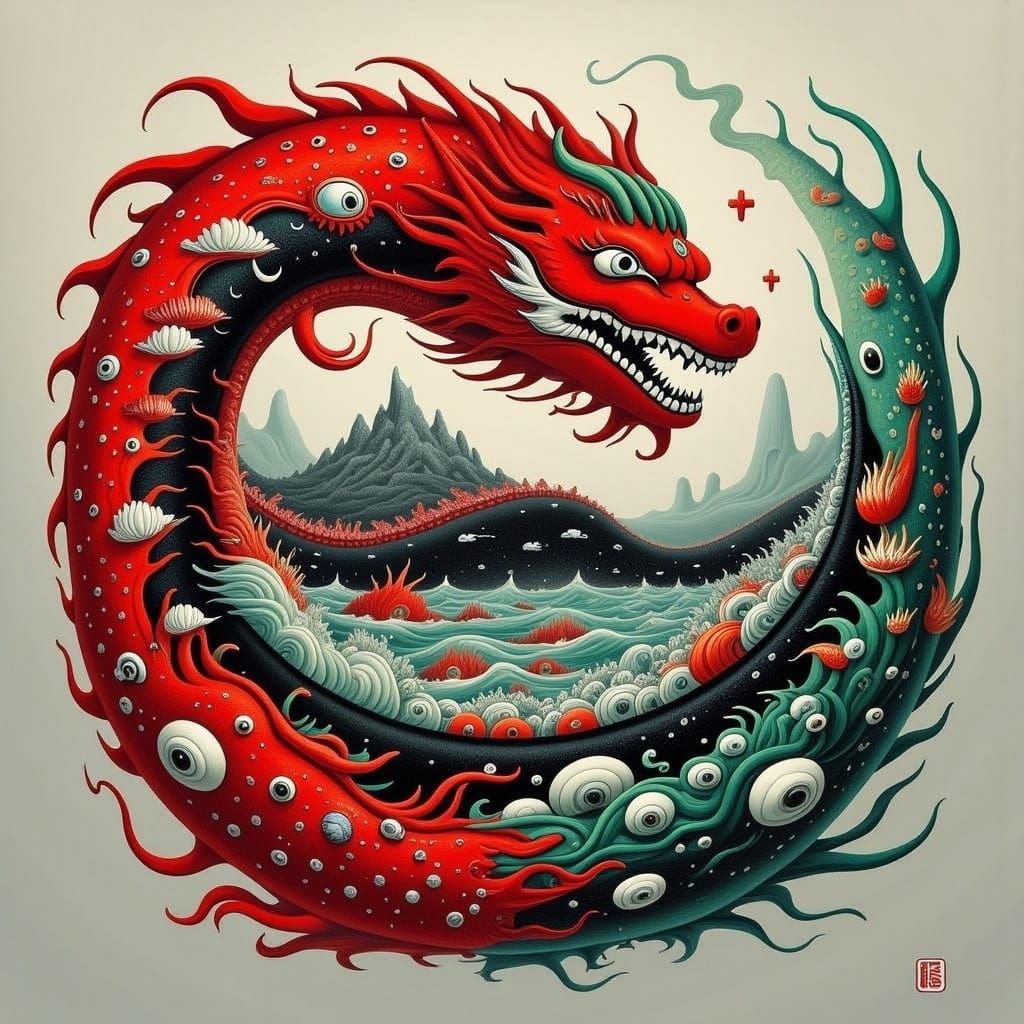 Majestic Chinese Dragon in Ethereal Light