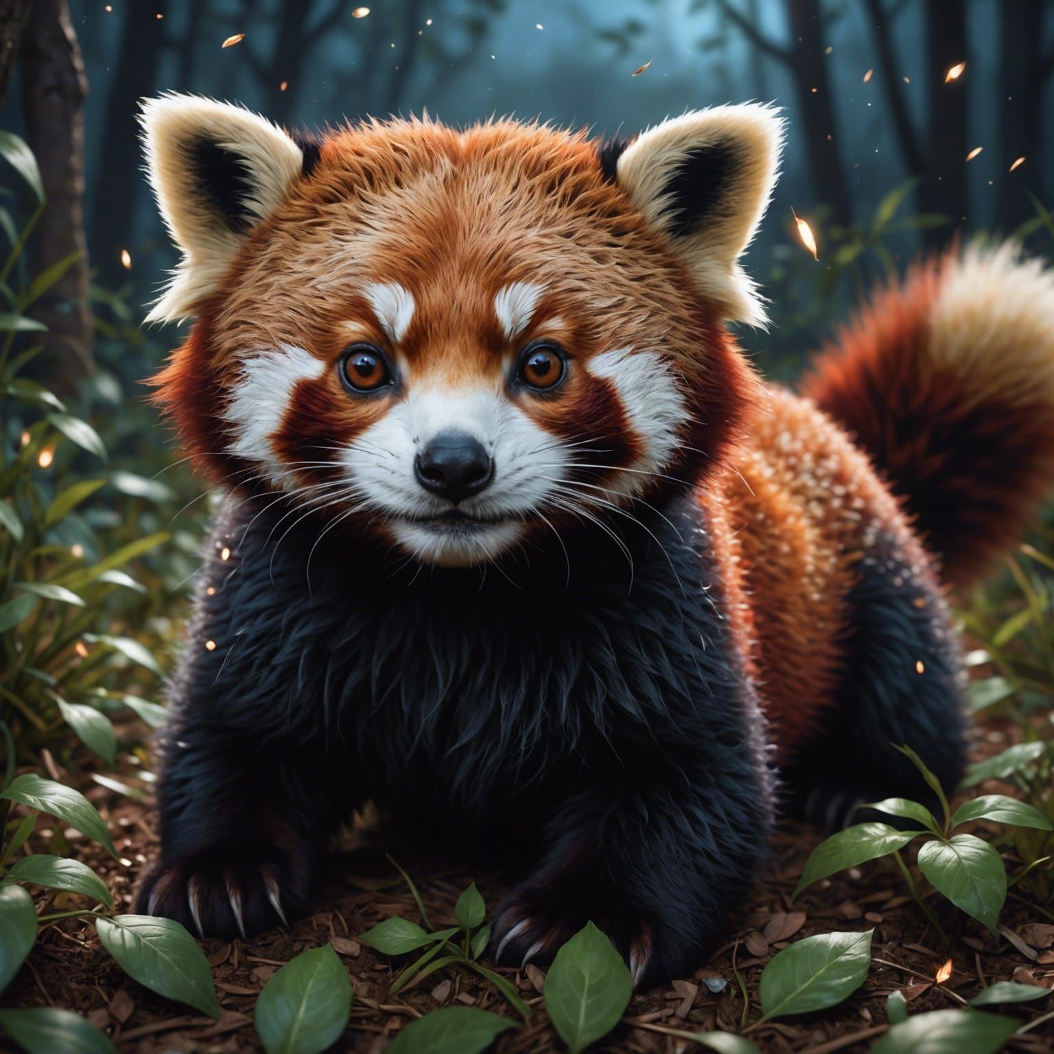 Adorable Red Panda Portrait in Hyper-Realistic Style