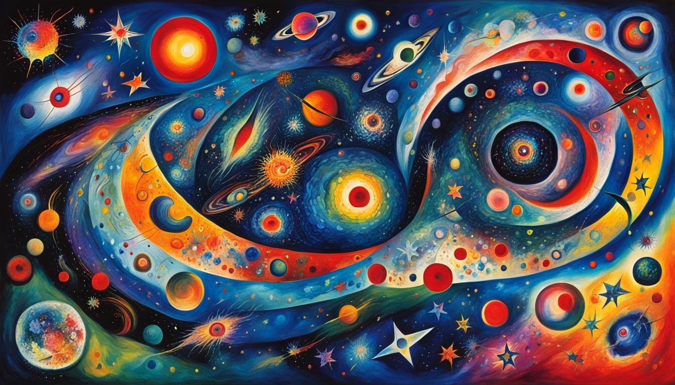 Vortex of Iridescent Stars in Cosmic Dance