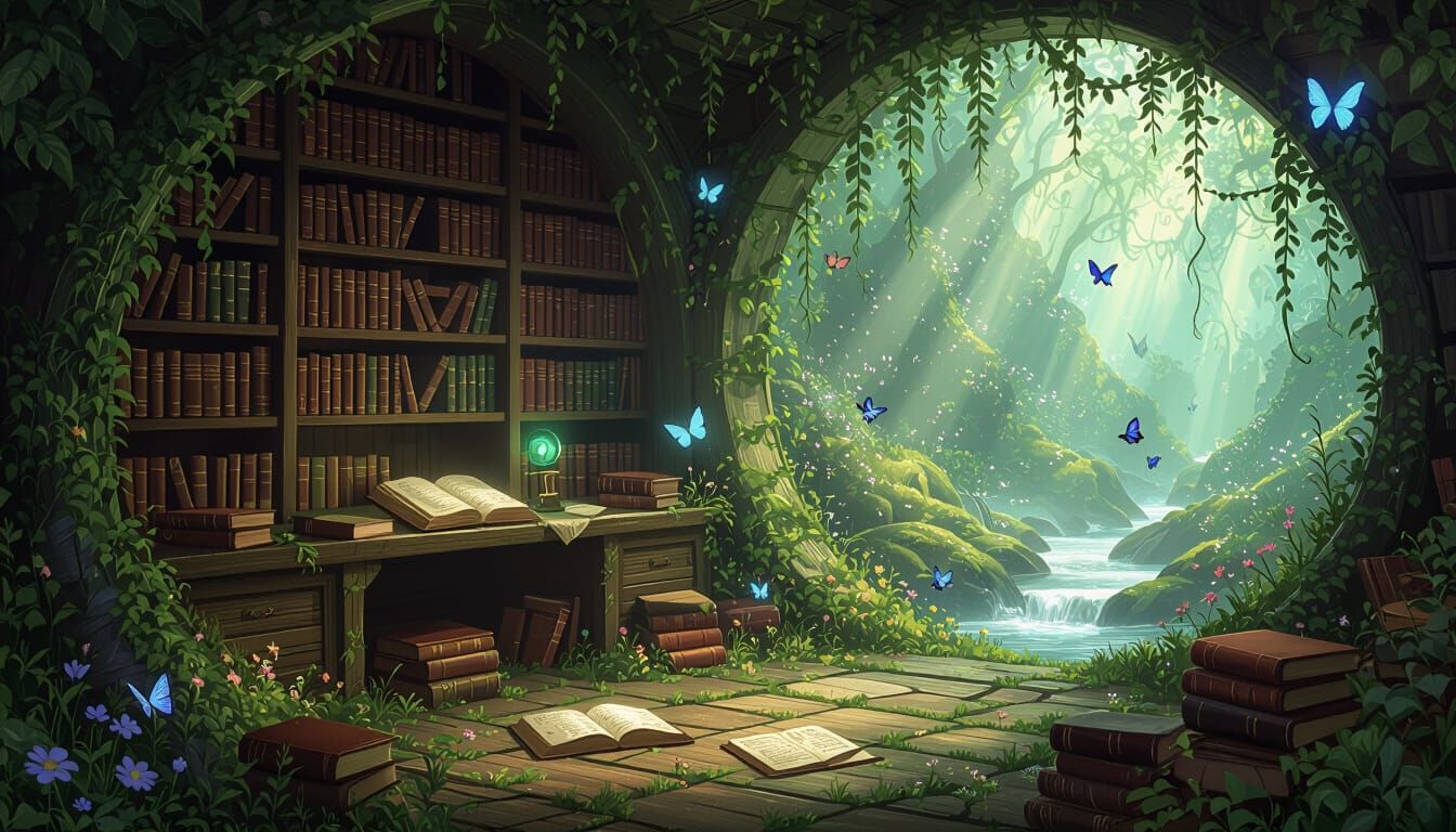 Mystical Secret Hideout in Emerald Forest