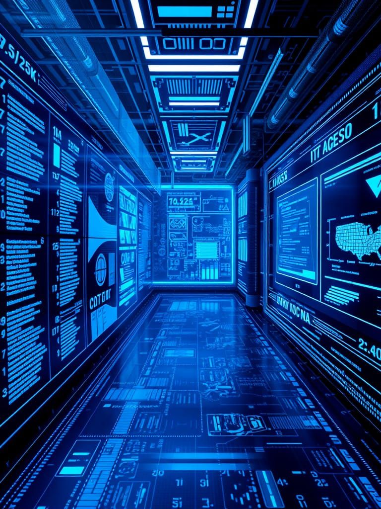 Data Background Blue 001