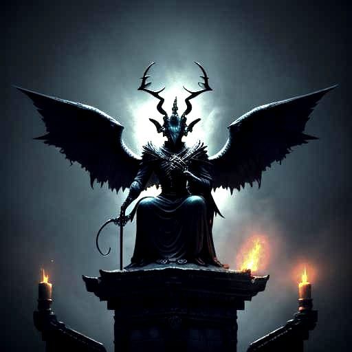 Devil Tarot Card: Ominous Change in Detailed Matte Painting