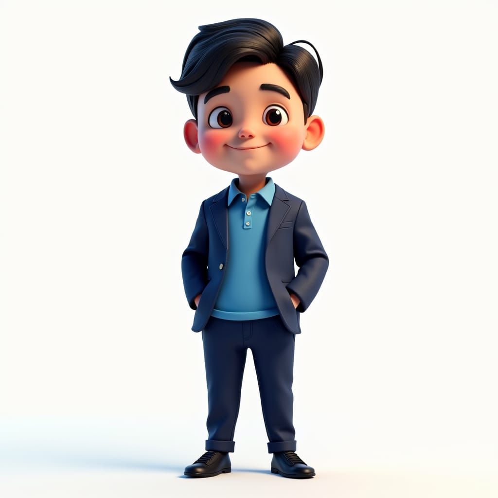 Cute Boy Teacher with Oversized Baby Face