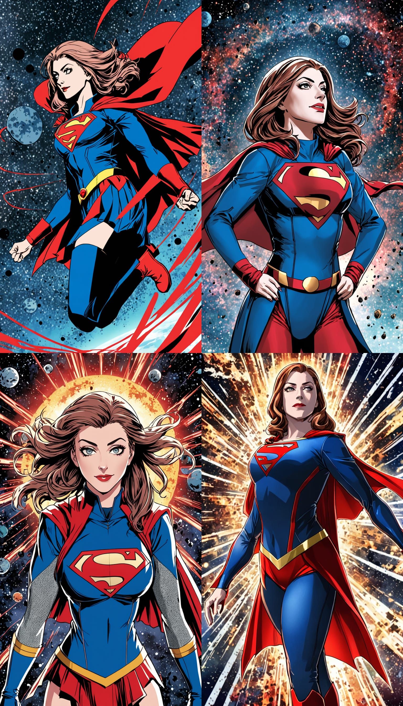 Evil Supergirl in a Futuristic DC Comics Universe