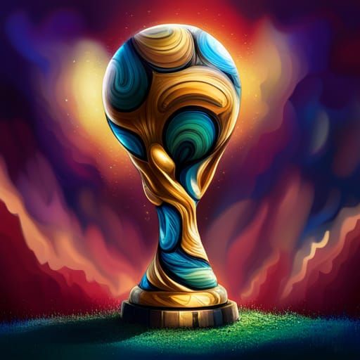 Women's World Cup Trophy in Graffiti Splash Art