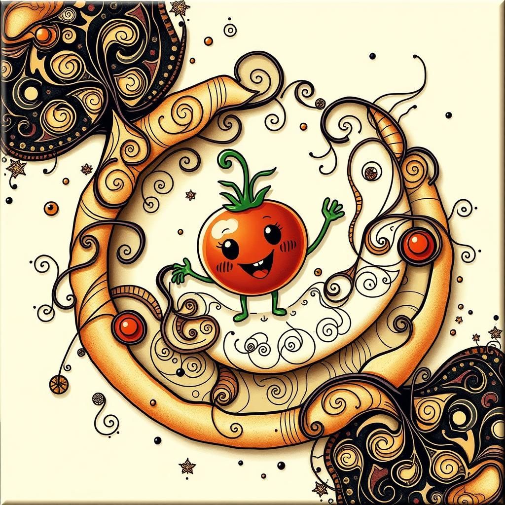 Playful Pizza Packaging with Tomato Character