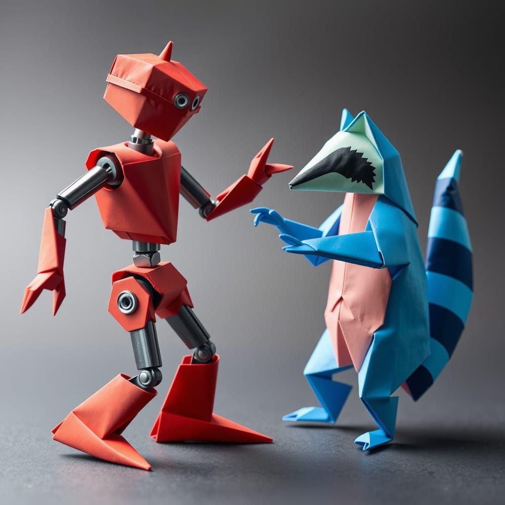 Origami Robot and Sloth Dance