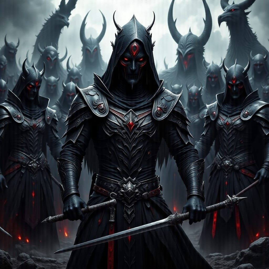 Witches at Black Mass in Dark Steel Style