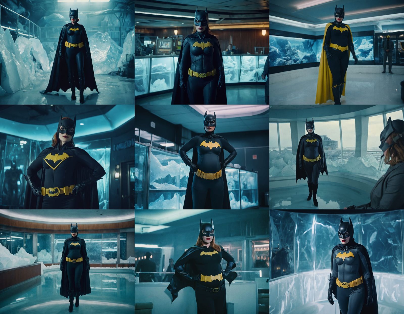 Pregnant Batgirl in Iceberg Lounge: Cinematic Film Still