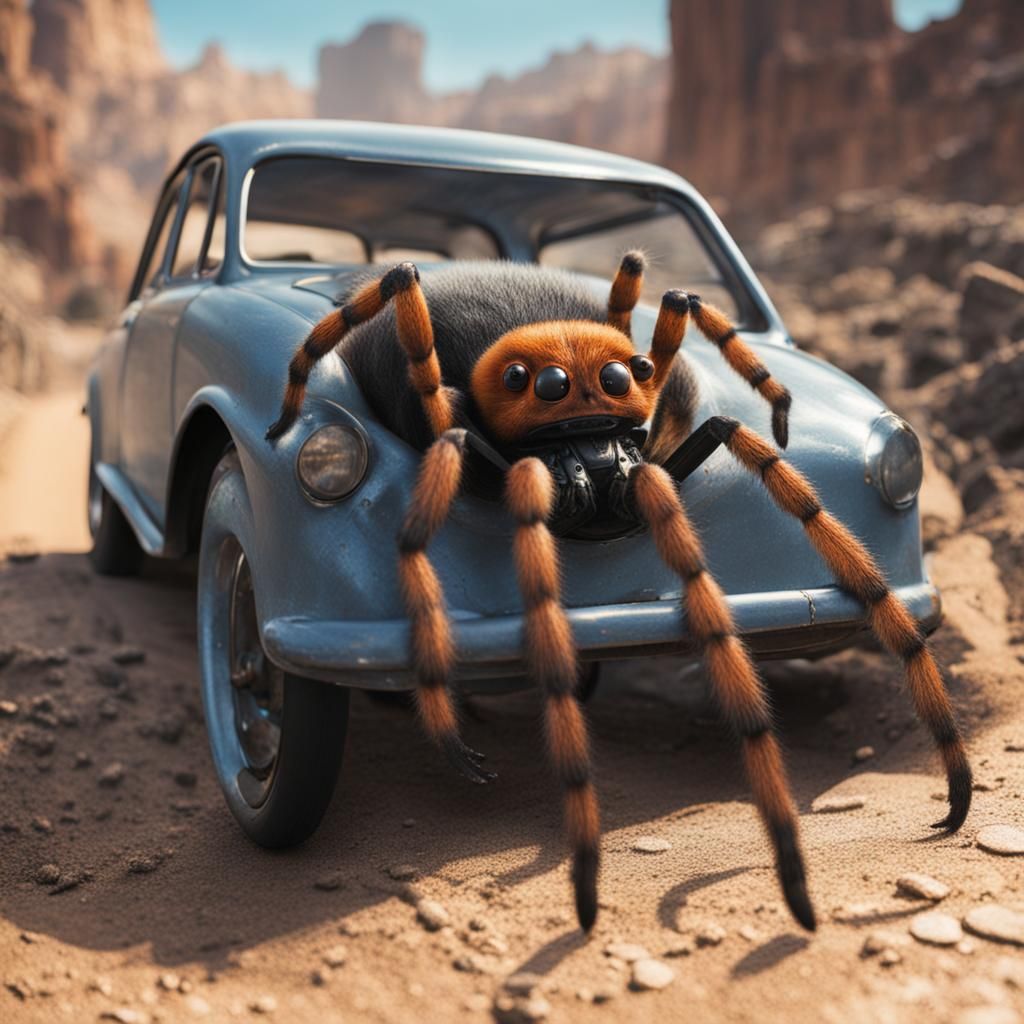 Tarantula in a Car