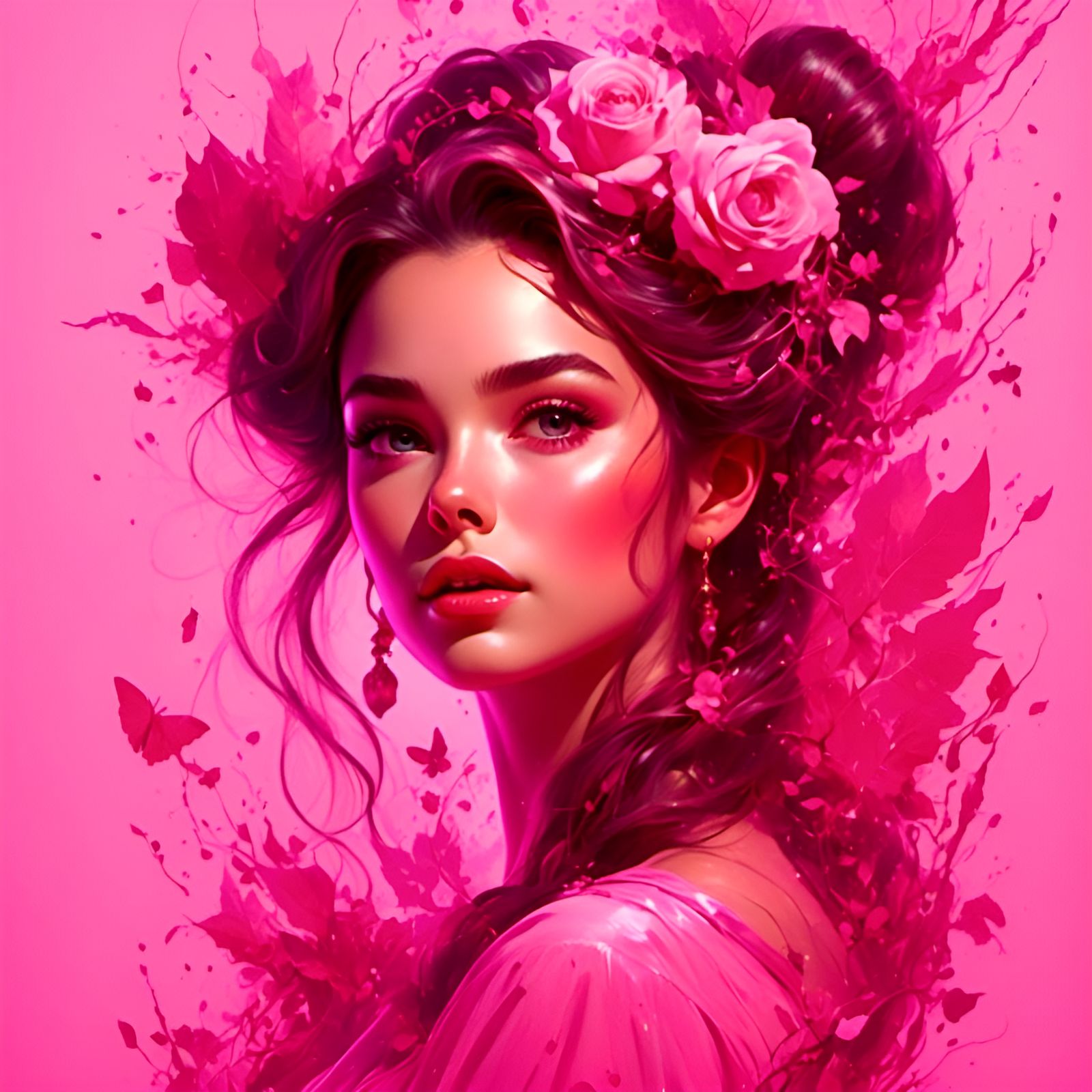 Princess Belle in Animation Style Art