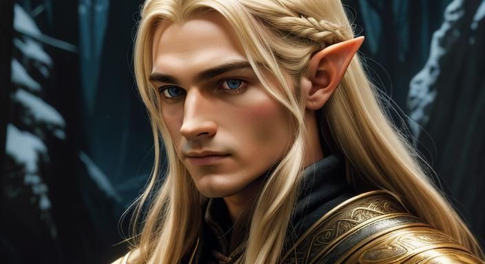 Elven Archer Portrait in Classic Fantasy Art Style