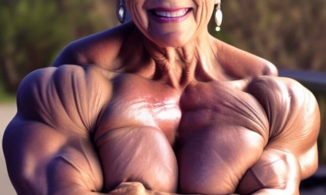Muscular Bodybuilder Grandma with Ripped Physique