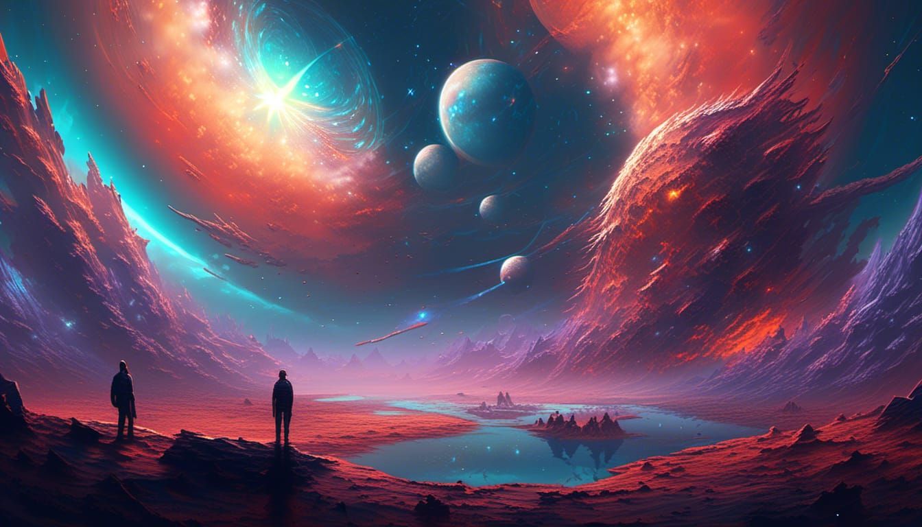 Galactic Spacescape in Unreal Engine Octane Render Style