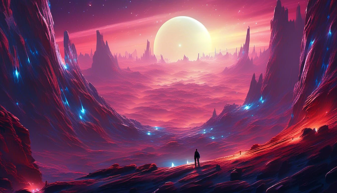 Galactic Spacescape in Complex Digital Rendering