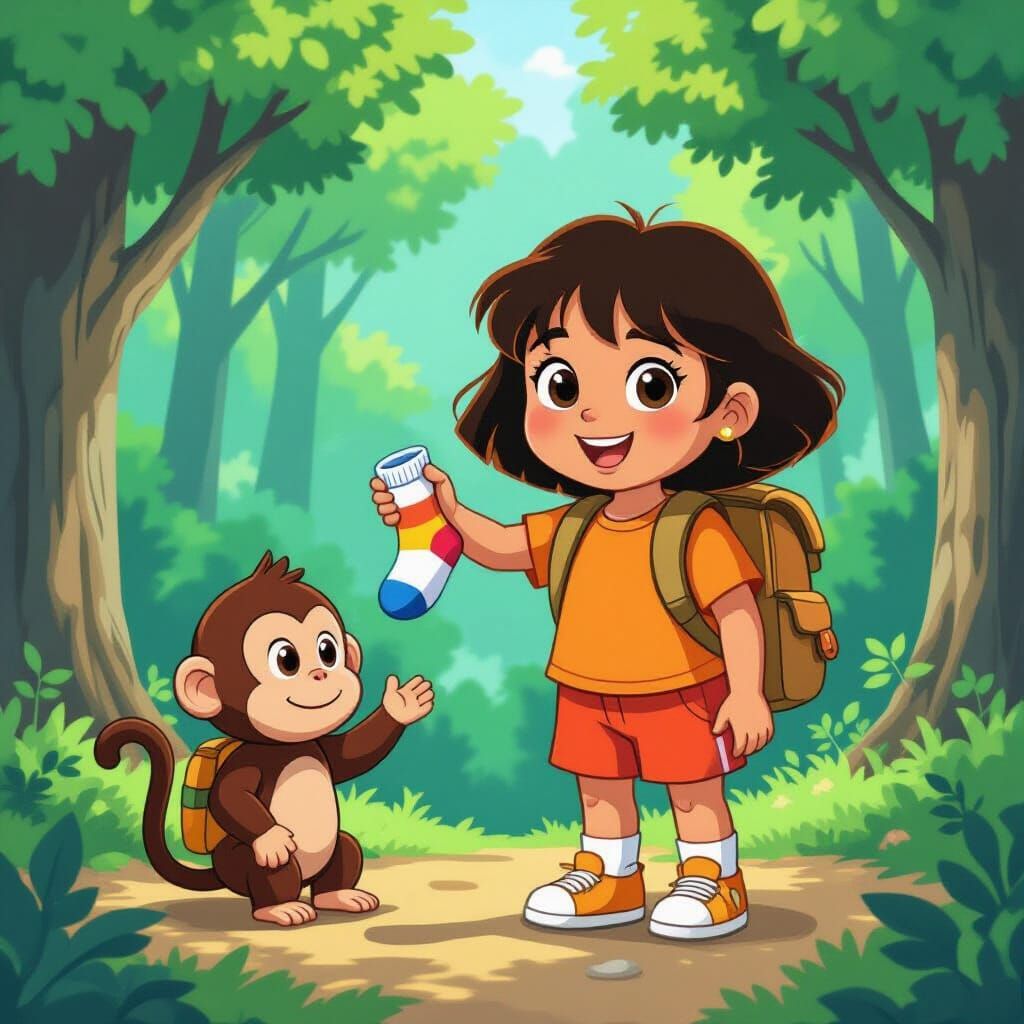 Dora's Whimsical Quest for the Lost Sock