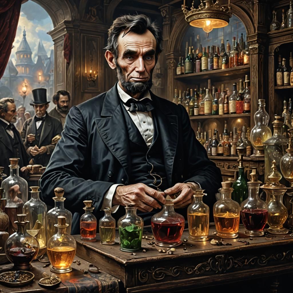 Lincoln the Traveling Potion Salesman: Fantasy Art