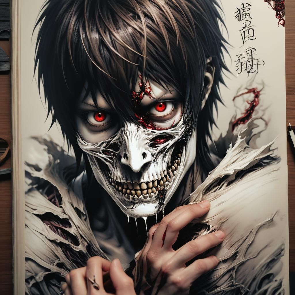 Death Note Shinigami Close-Up: Hyper-Realistic HD Photograph