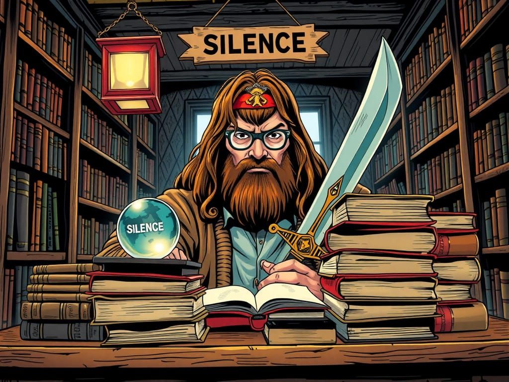 Conan the Librarian in Comic Art Style