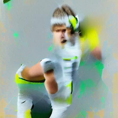 Justin Herbert Portrait in Chargers Uniform