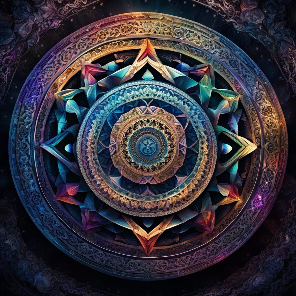 Yin Yang Mandala: Holographic Cosmic Illustration