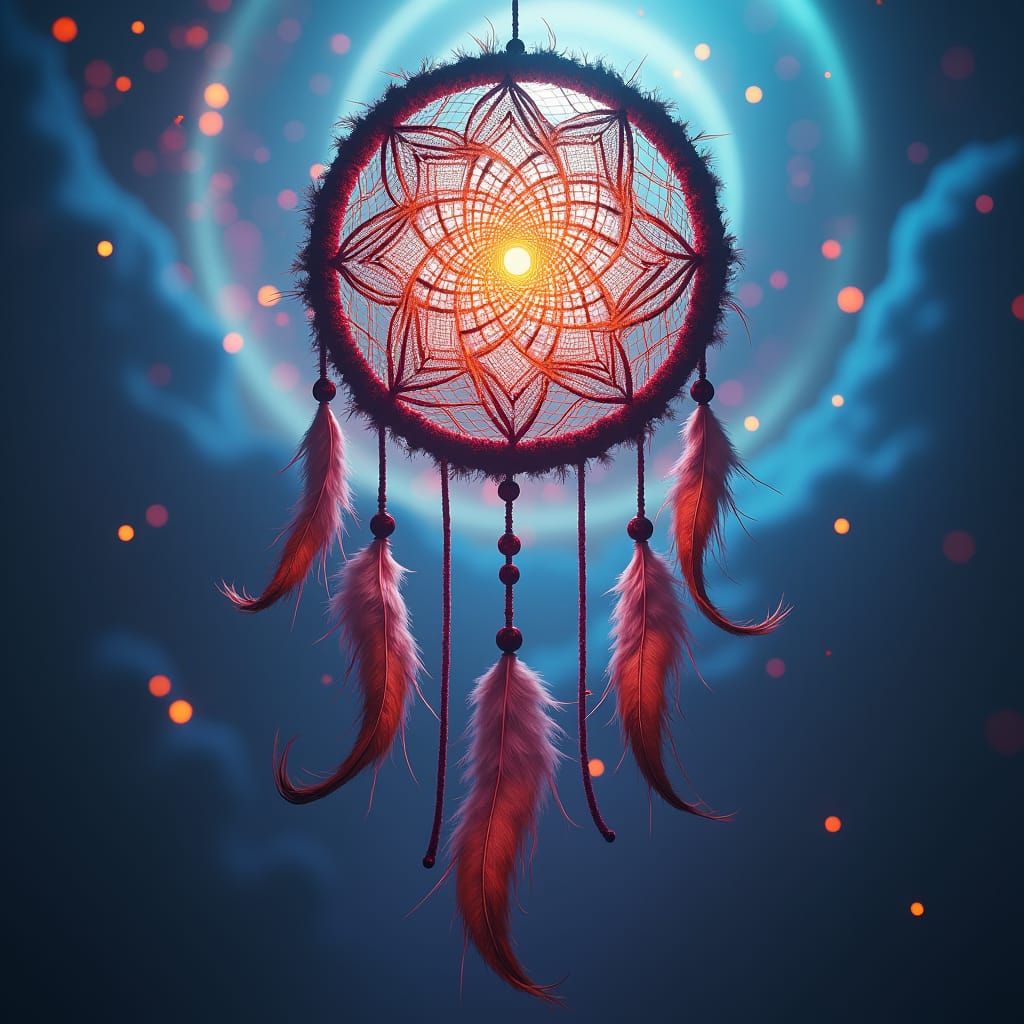 Ethereal Dreamcatcher in Surreal Fantasy Art Style