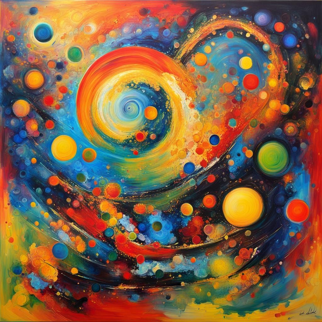 Abstract Academic Art: Intense Happiness and Inner Light