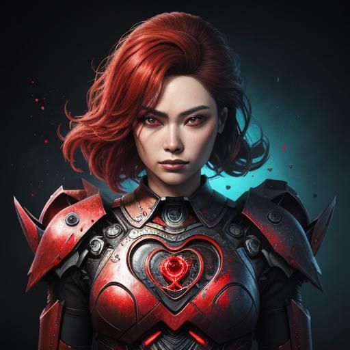 Atomic Heart Hyperrealistic Splash Art Portrait