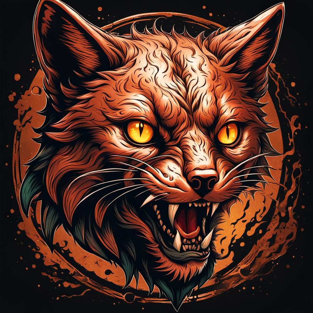 Feral Aether in Horror Copper Art Style