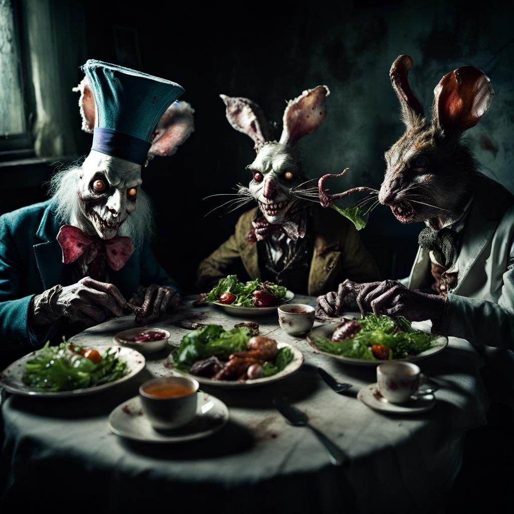 Zombie Mad Hatter's Sinister Salad Party