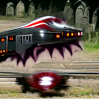 AI Generated Vampire Fast Train