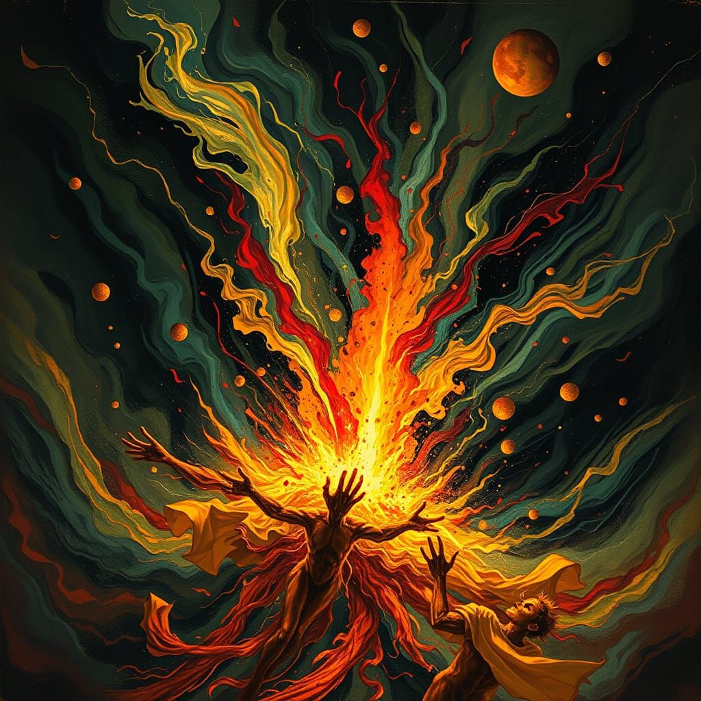 Surreal Abstract Chaos: A Visual of Mental Turmoil