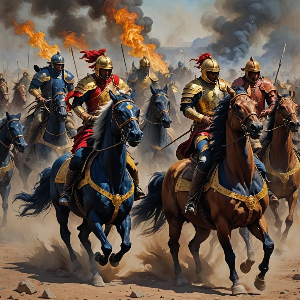 Fiery Horse Riders: A Sinister Vision