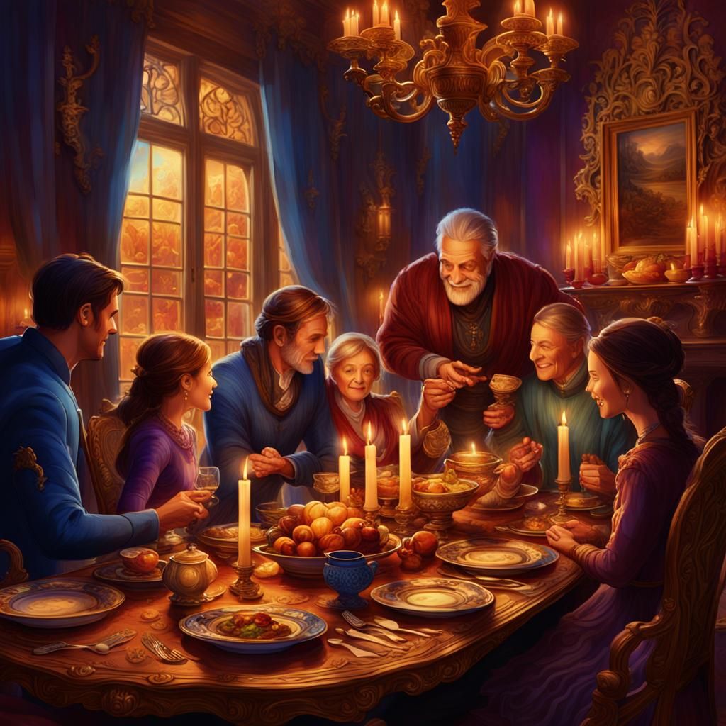 Thanksgiving Dinner: A Fantasy Concept Art