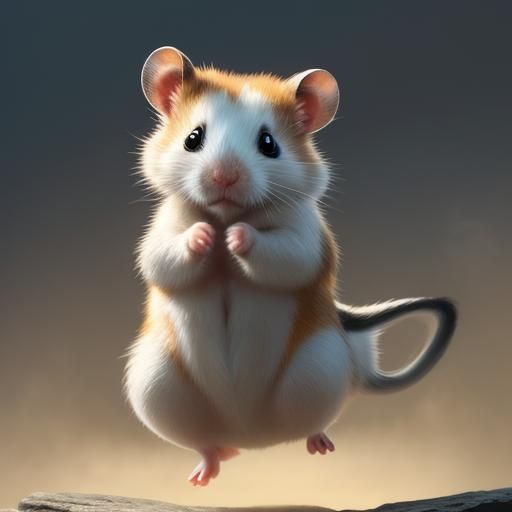 Kung Fu Hamster on Misty Mountain Peak