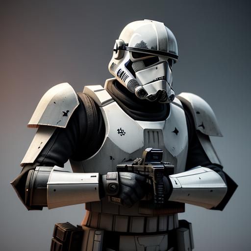 Imperial Trooper in Cinematic 3D Style