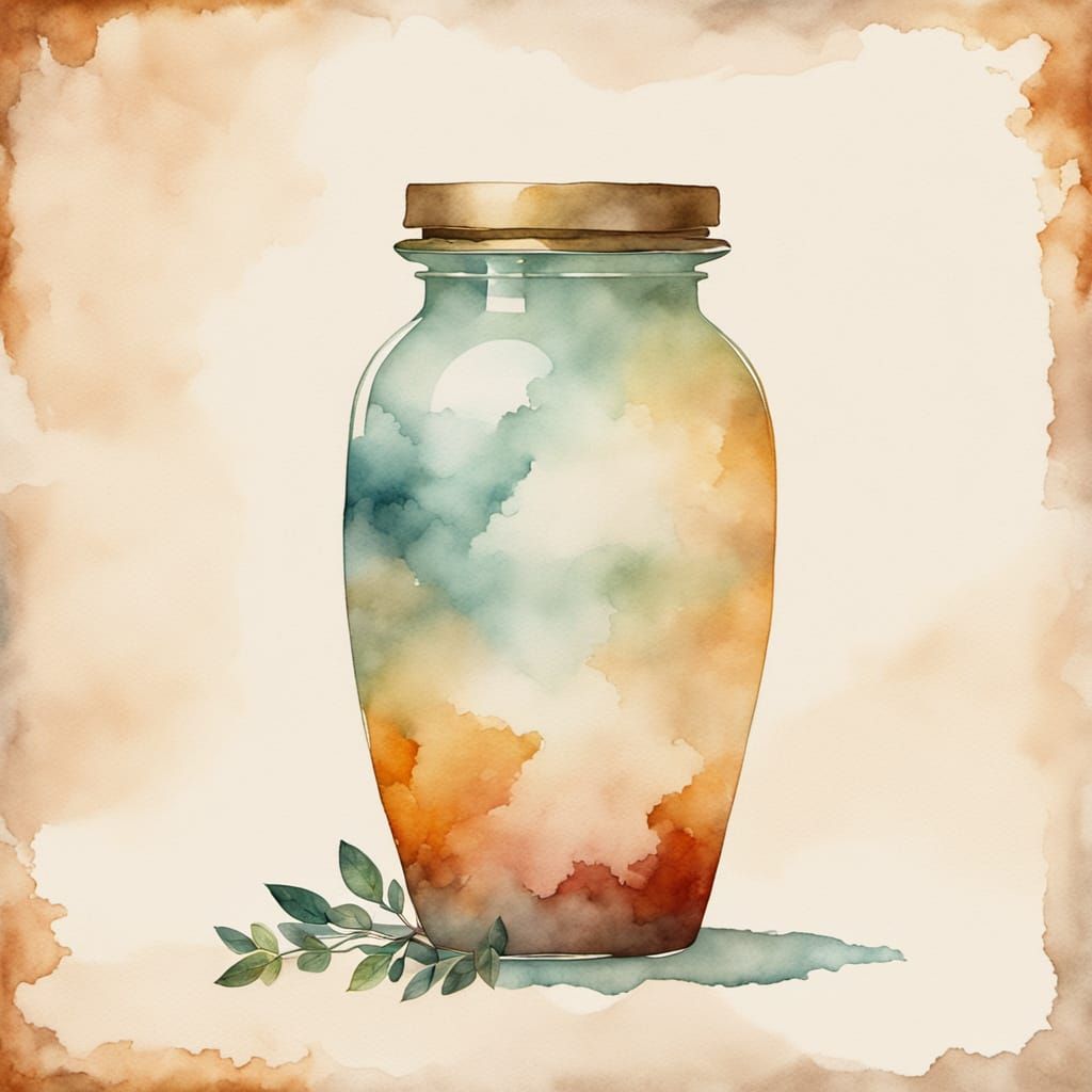 A Colorful Alabaster Jar in Greek Style