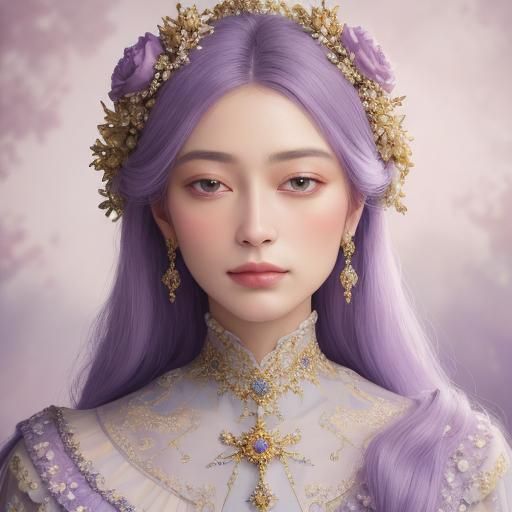 Surreal Princess Portrait with Melting Elements